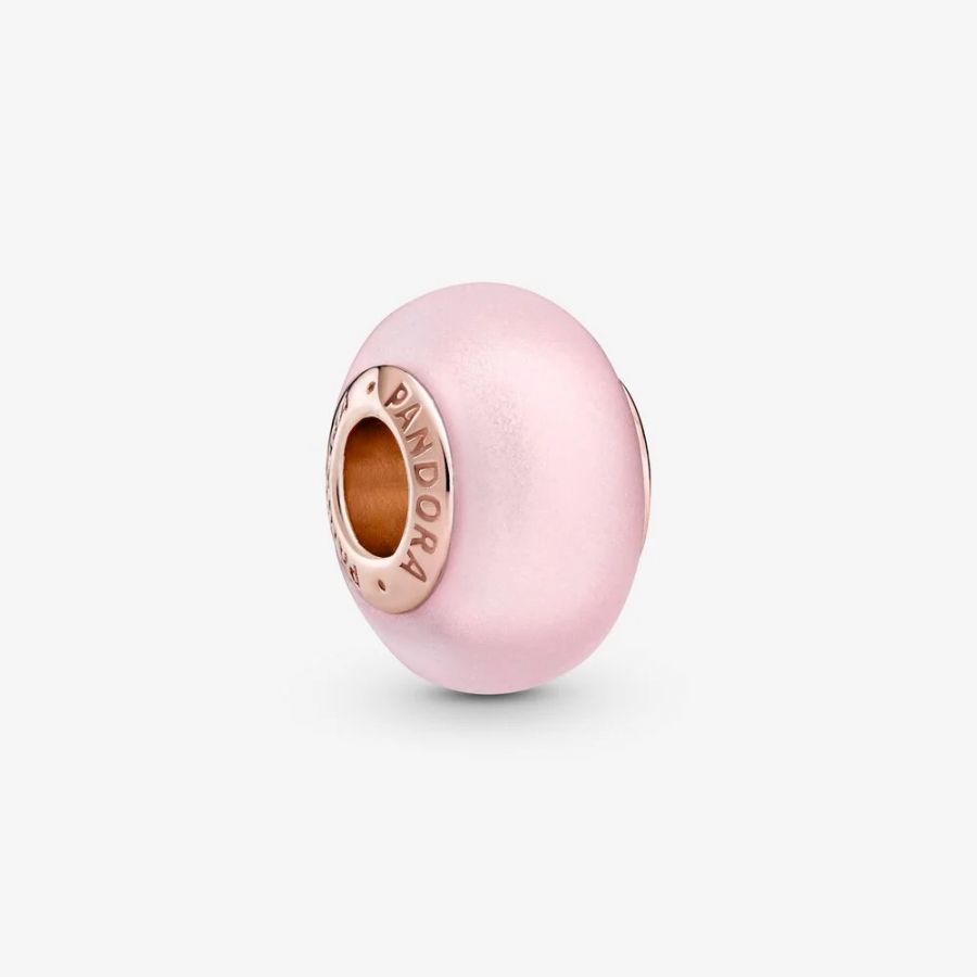 Pandora Matte Pink Murano Glass Charm