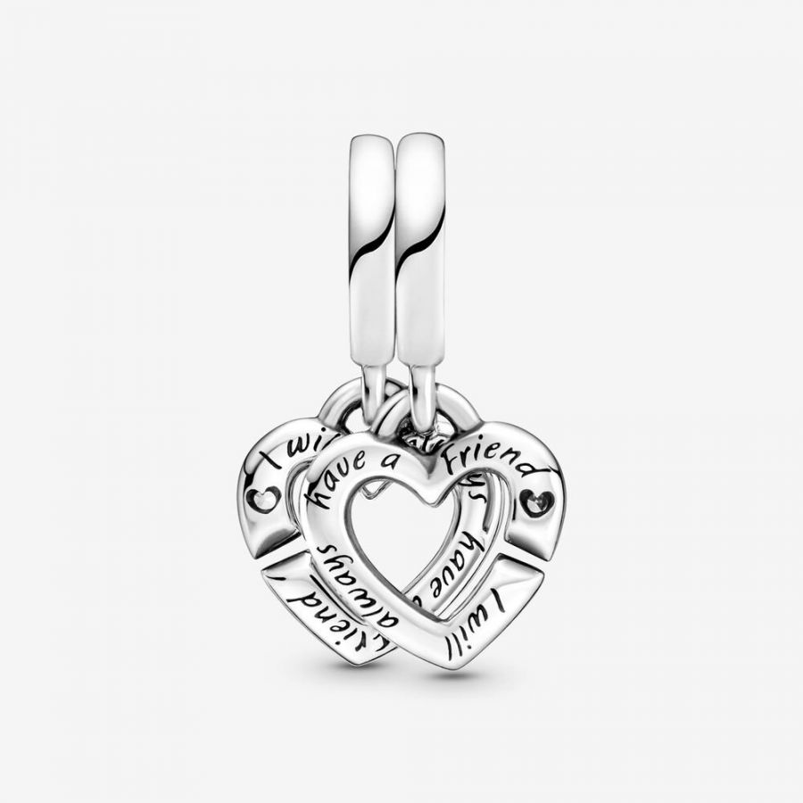 Pandora Linked Sister Hearts Split Dangle Charm - Image 3