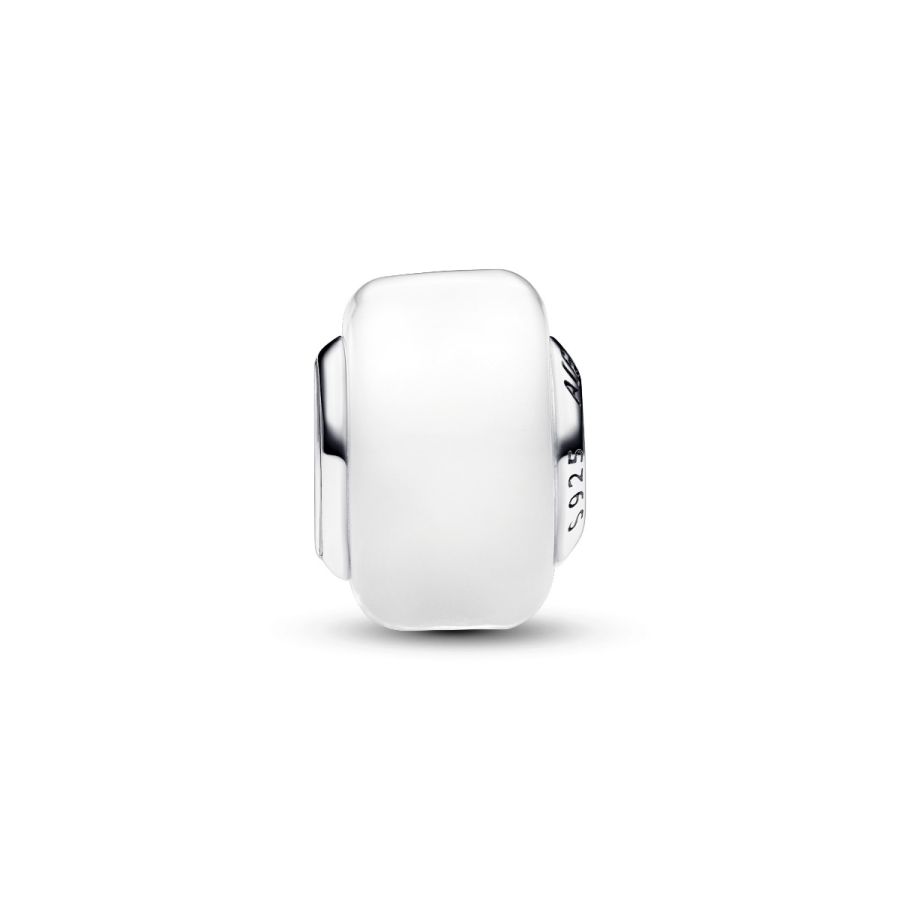 Pandora White Mini Murano Glass Charm - Image 4