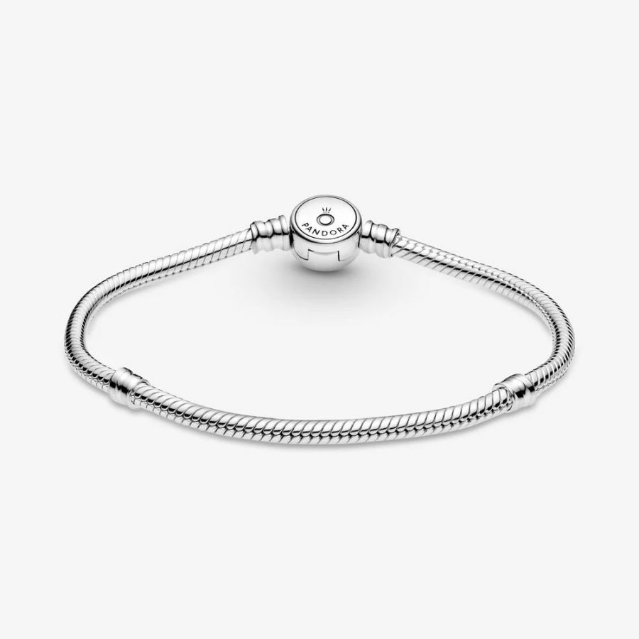 Pandora Sparkling Blue Snake Chain Bracelet - Image 4