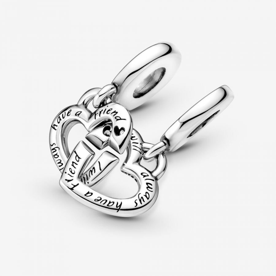 Pandora Linked Sister Hearts Split Dangle Charm - Image 5