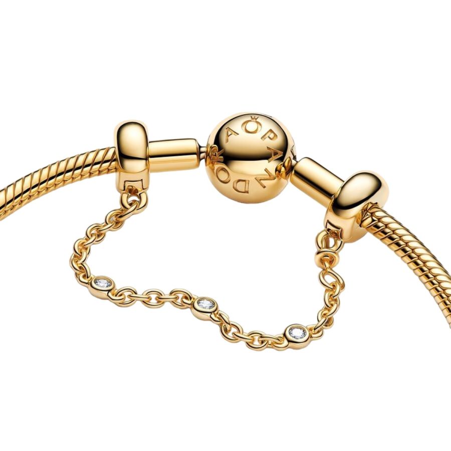 Pandora Triple Clear Stone Safety Chain - Image 4