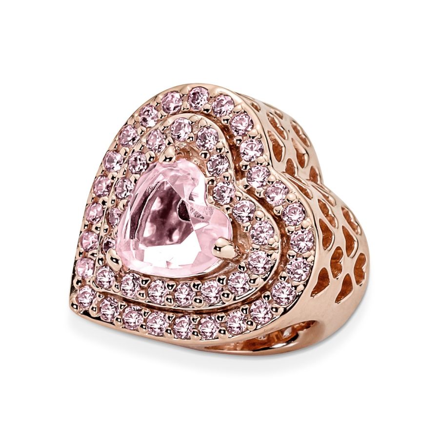 Pandora Sparkling Levelled Heart Charm - Image 8