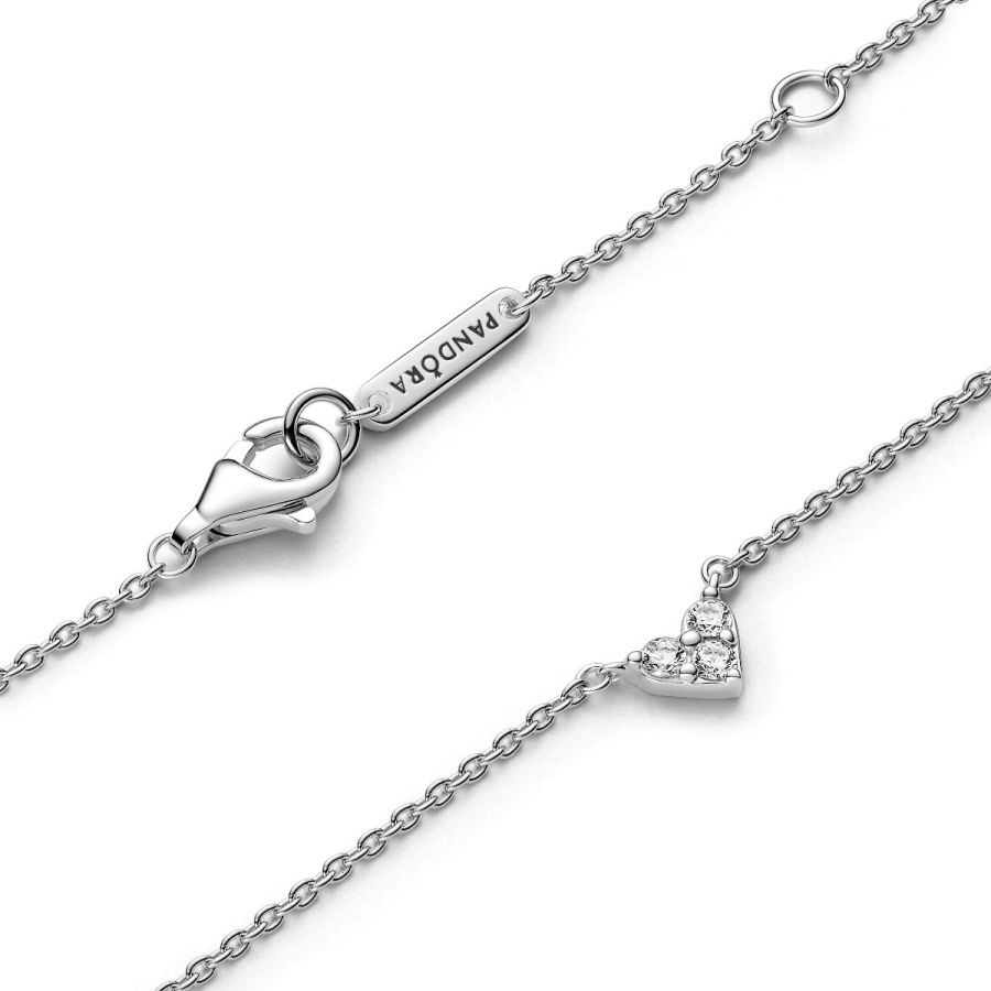 Pandora Triple Stone Heart Collier Necklace - Image 5