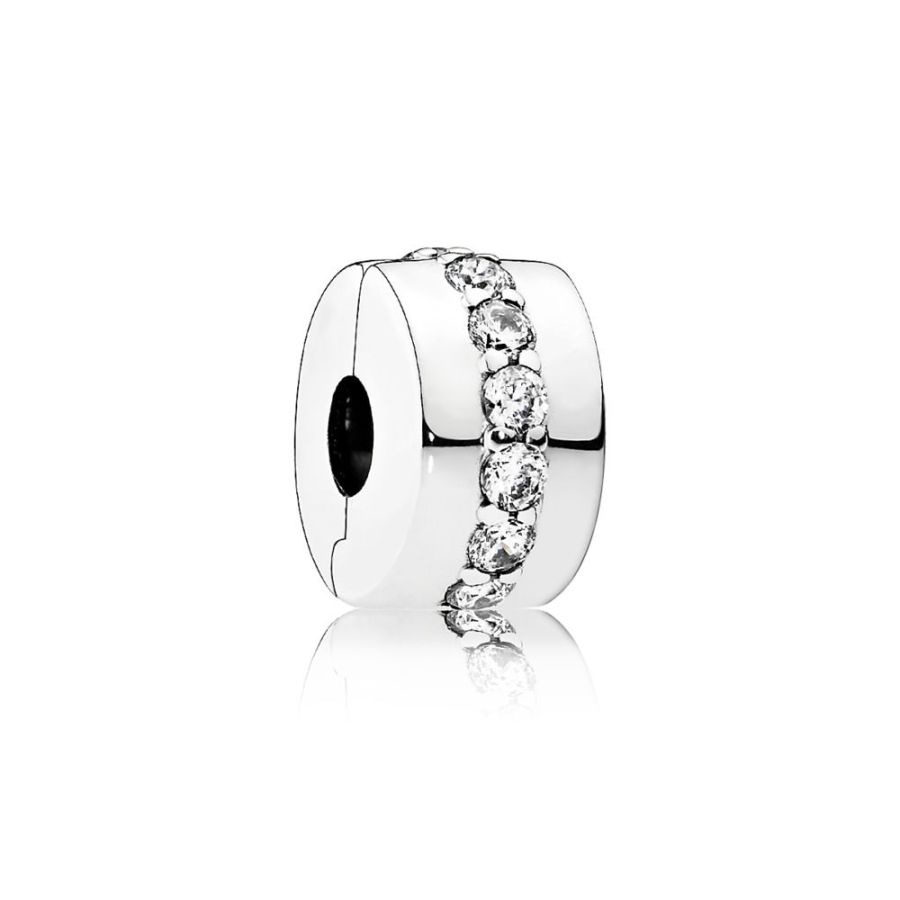 Pandora Clear Sparkling Row Clip Charm