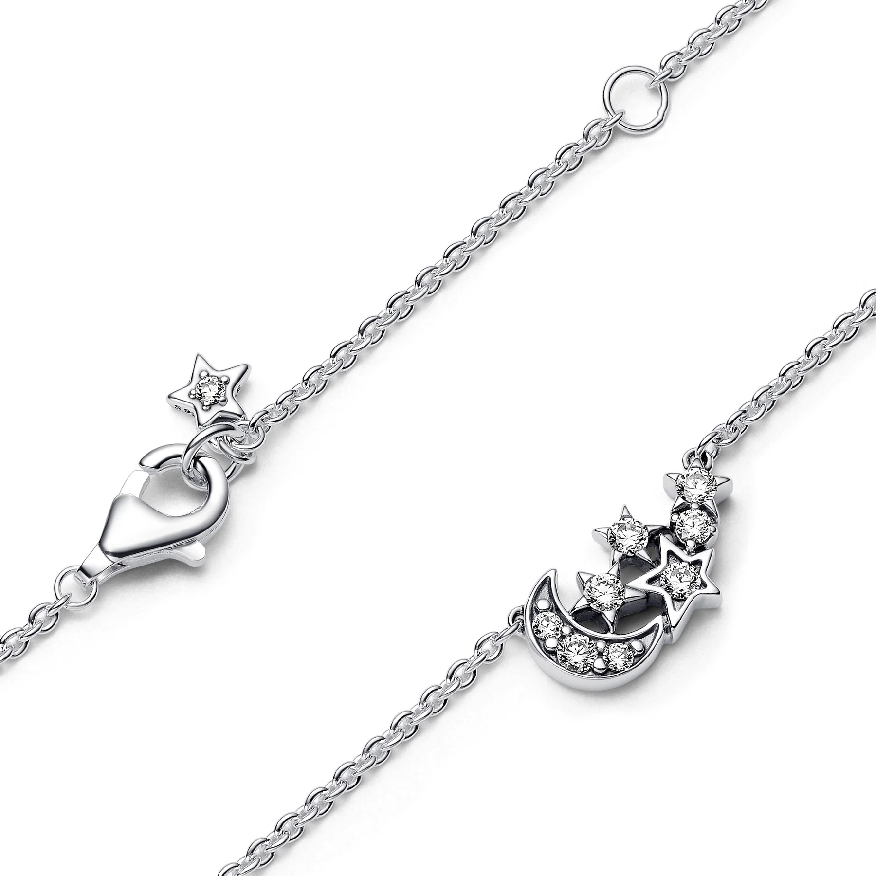 Pandora Sparkling Moon & Star Collier Necklace - Image 3