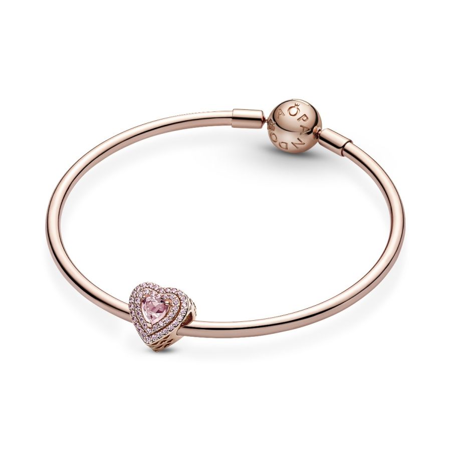 Pandora Sparkling Levelled Heart Charm - Image 9