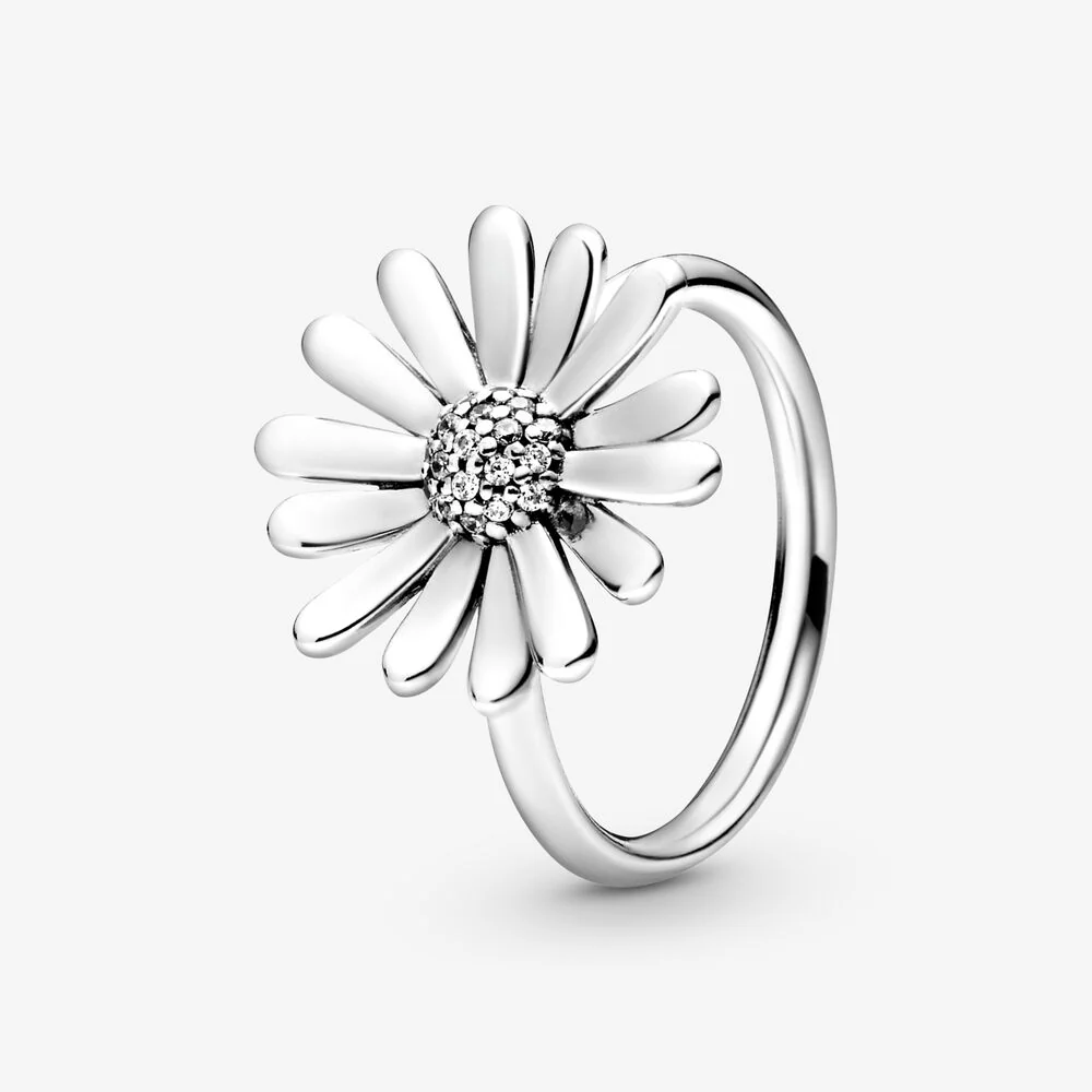 Pandora Pave Daisy Flower Statement Ring