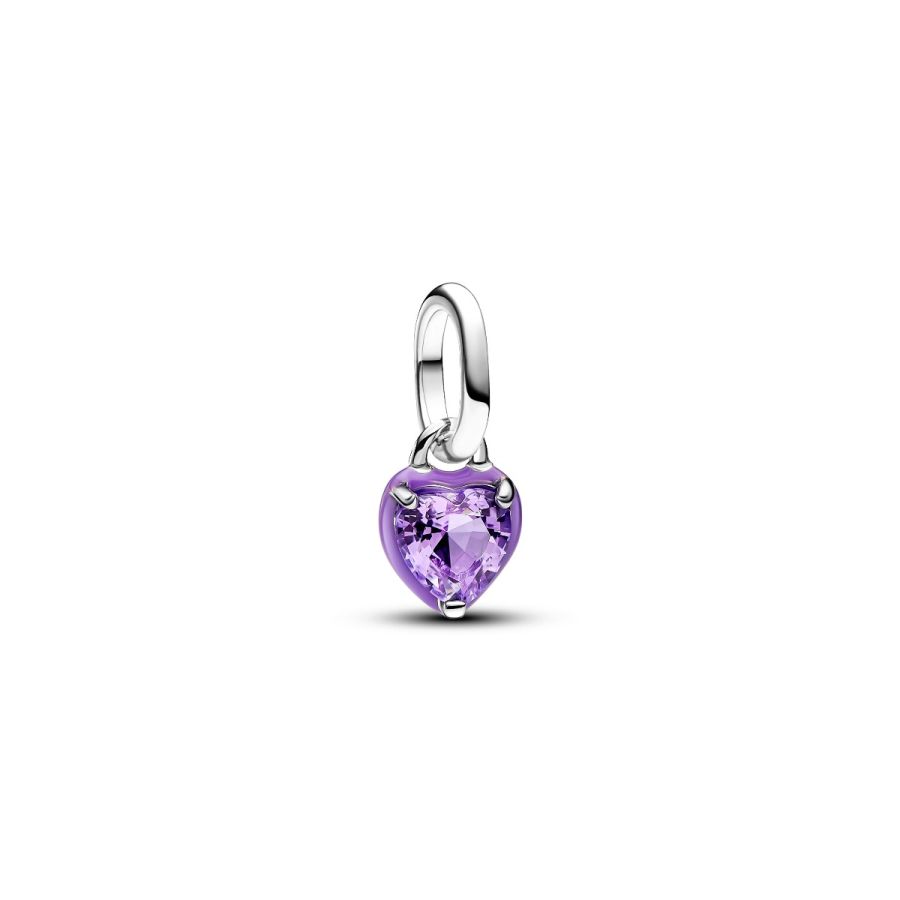 Pandora Purple Chakra Heart Mini Dangle Charm