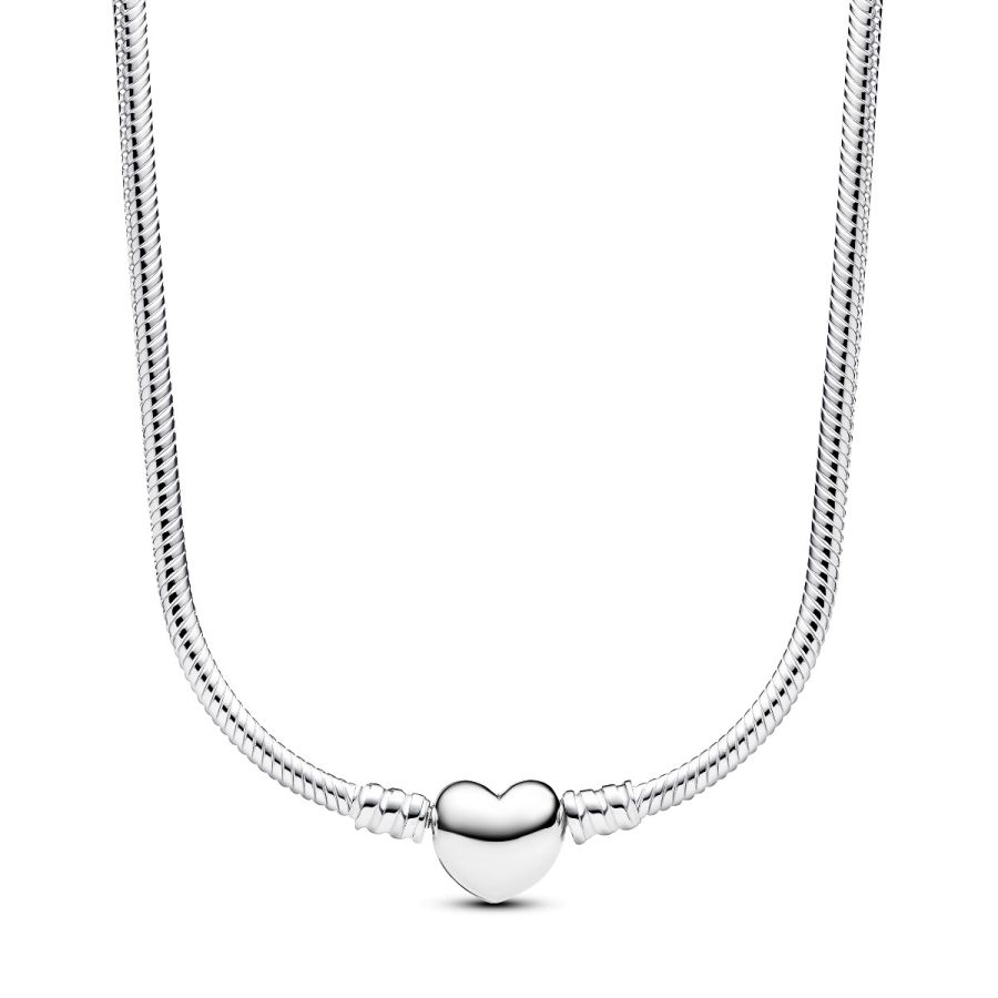 Pandora Heart Clasp Snake Chain Necklace - Image 4