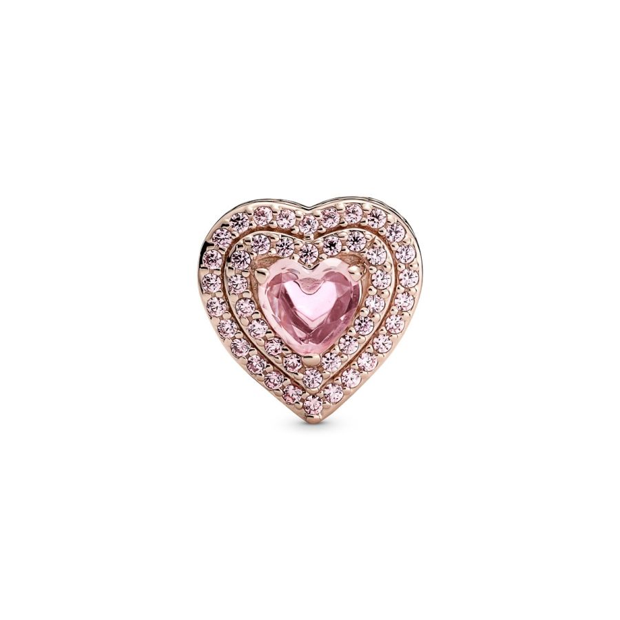 Pandora Sparkling Levelled Heart Charm - Image 4