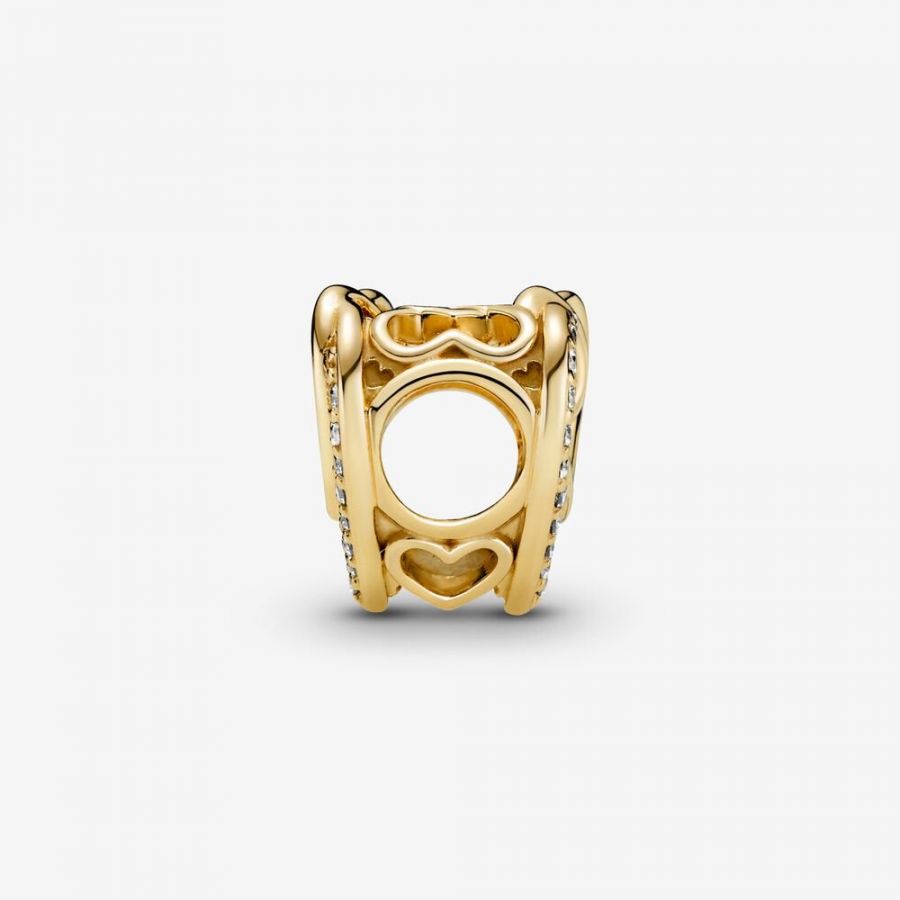 Pandora Sparkling Entwined Hearts Charm - Image 6