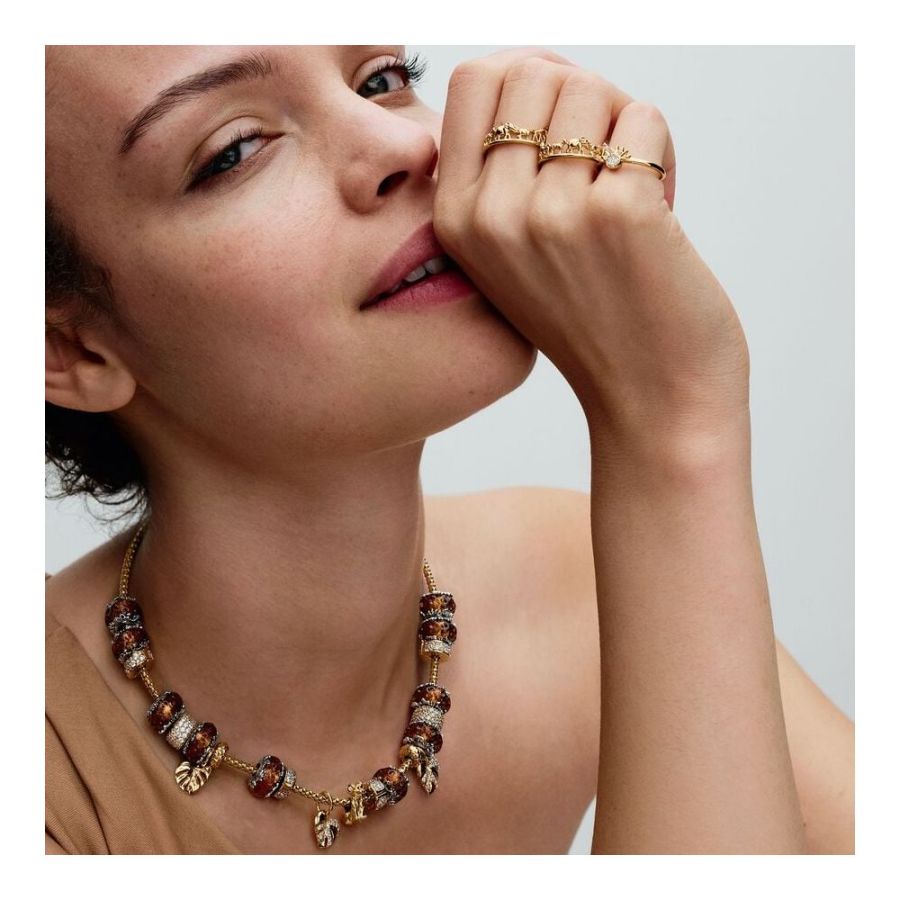 Pandora Sparkling Monstera Leaf Dangle Charm - Image 6