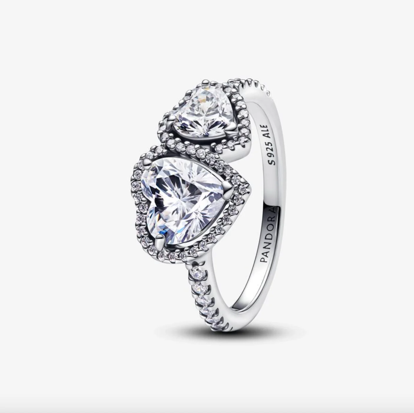 Pandora Sparkling Halo Hearts Ring