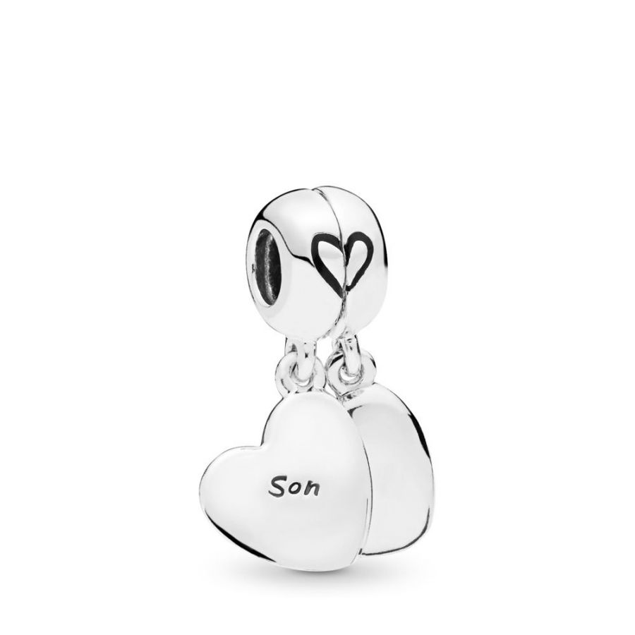 Pandora Mother & Son Heart Split Dangle Charm