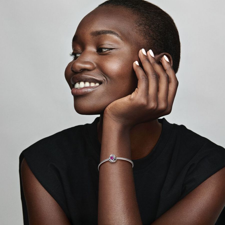 Pandora October Pink Eternity Circle Charm - Image 3