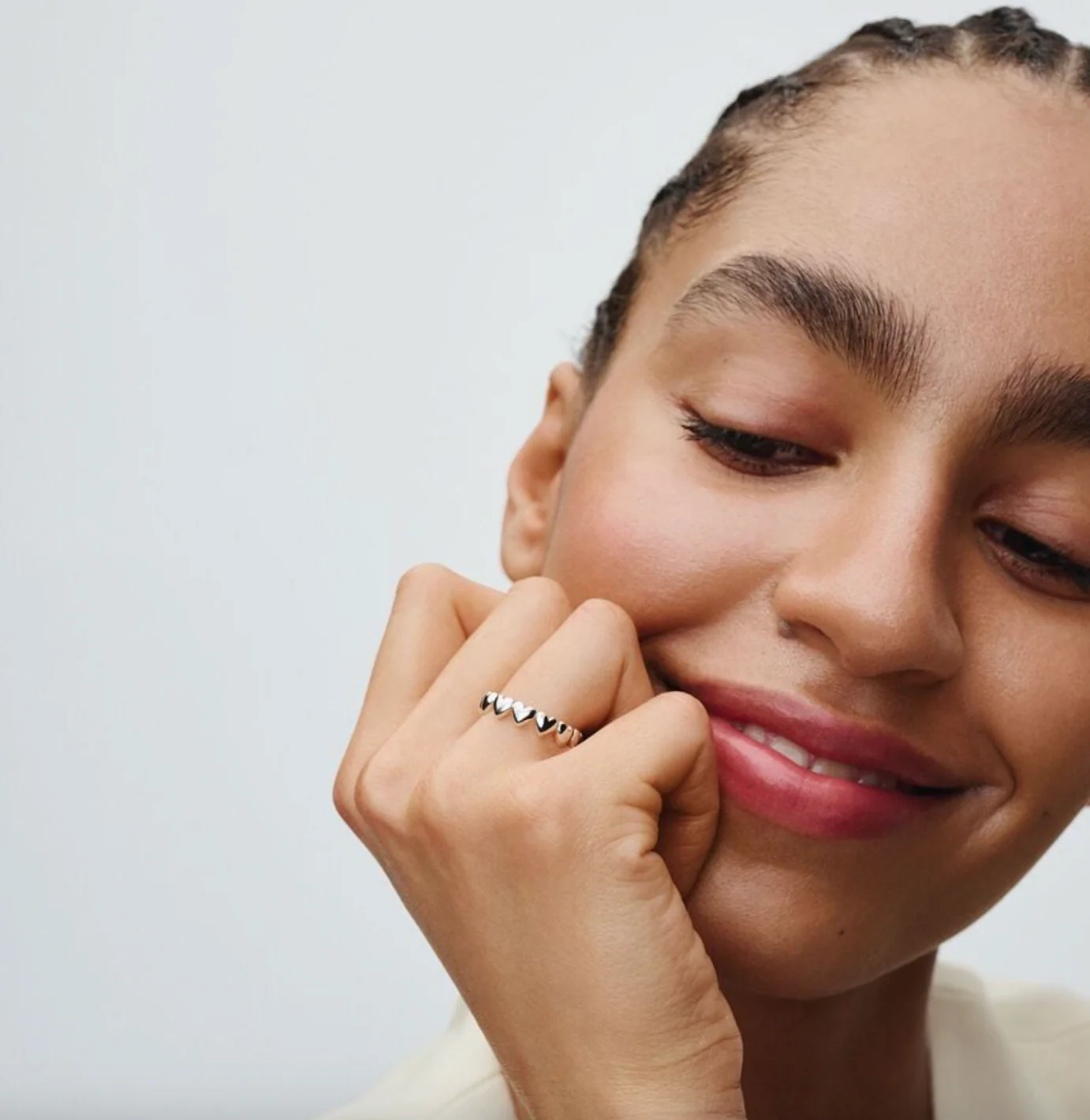 Pandora Row of Hearts Ring - Image 3