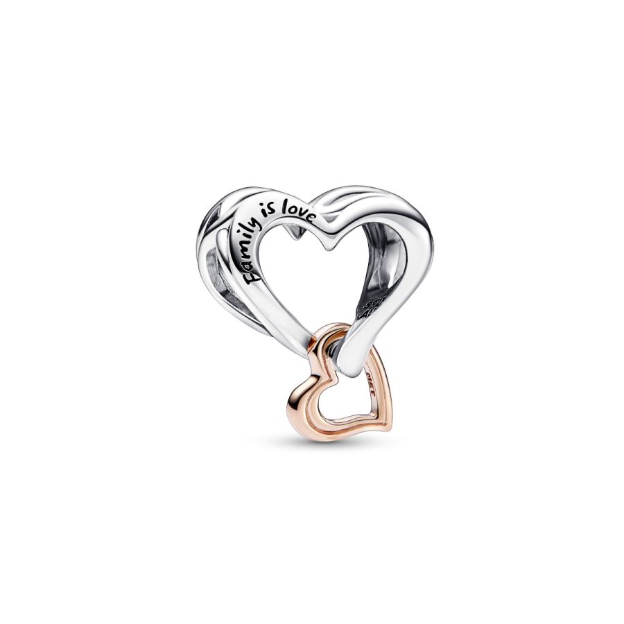 Pandora Two-tone Openwork Infinity Heart Charm