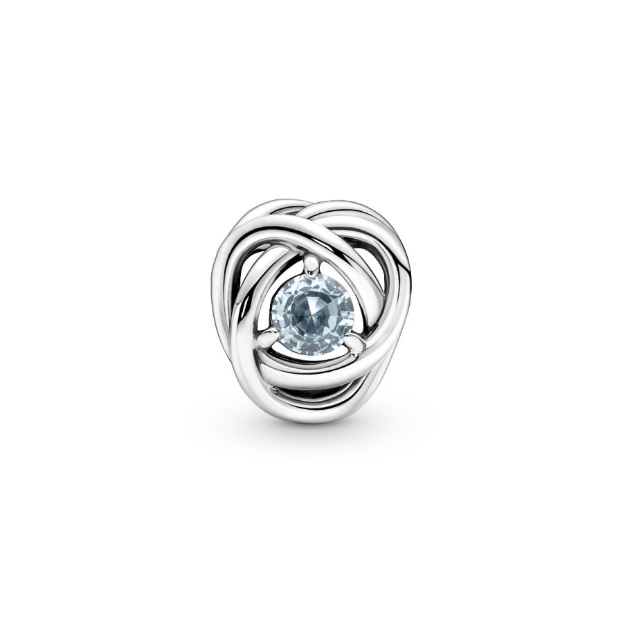 Pandora March Sea Aqua Blue Eternity Circle Charm - Image 5