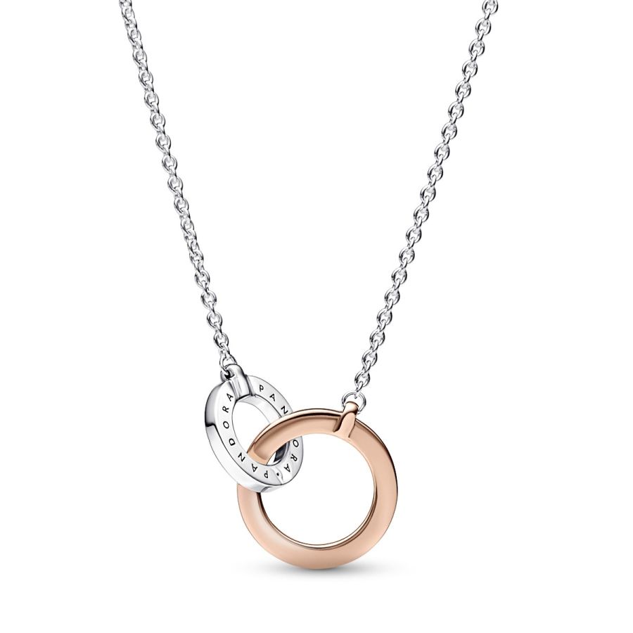 Pandora Two tone Intertwined Circles Necklace - Image 4