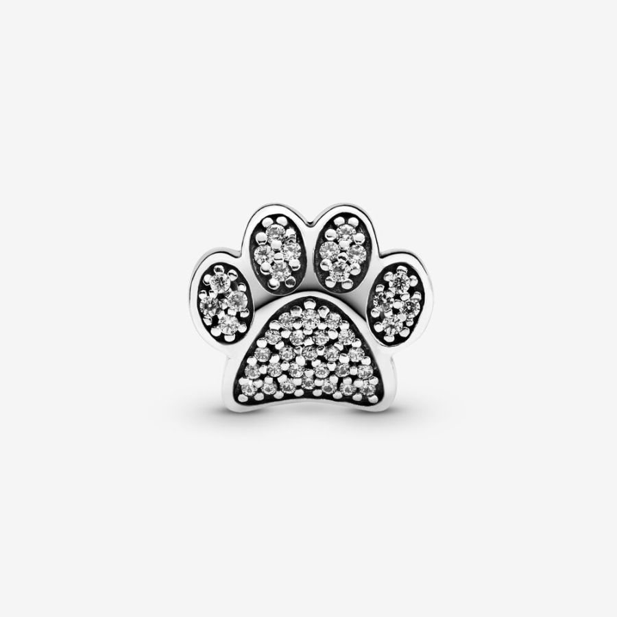 Pandora Sparkling Paw Print Charm - Image 3