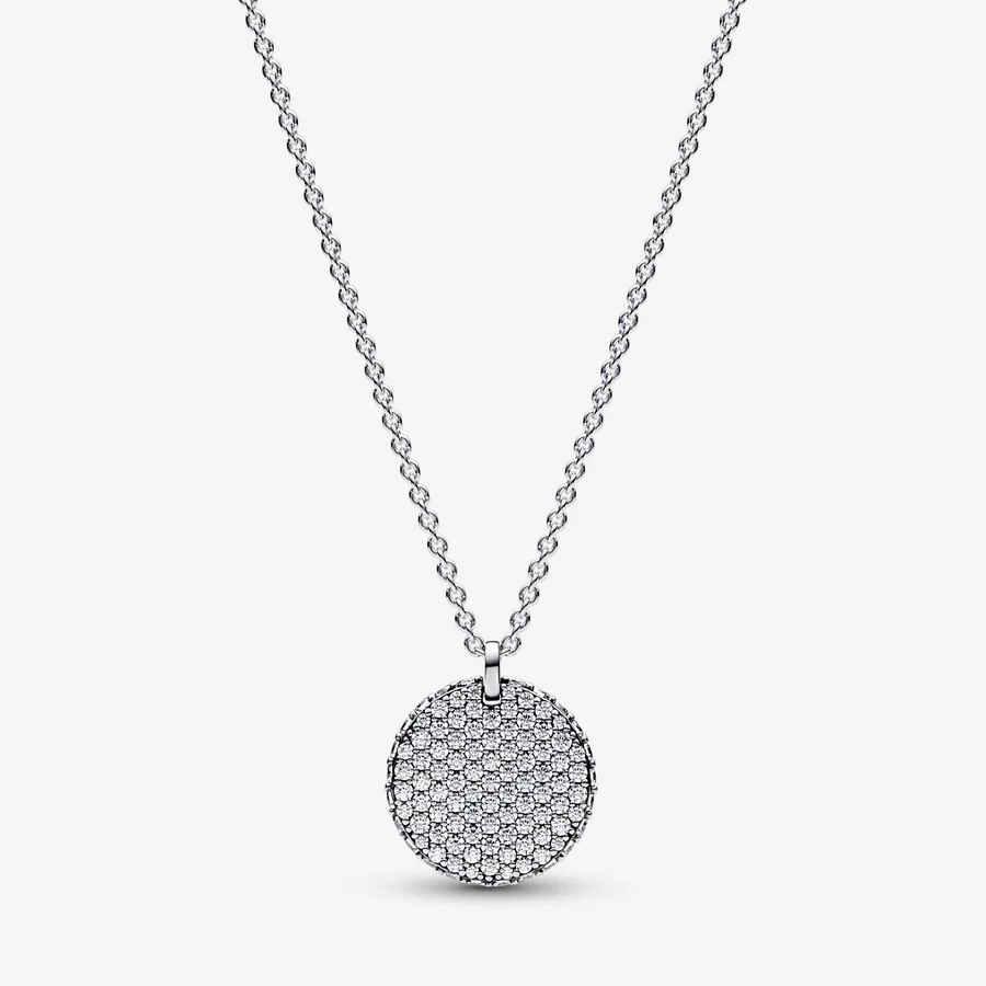 Pandora Pavé Round Pendant Necklace
