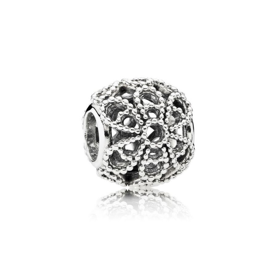 Pandora Openwork roses silver charm