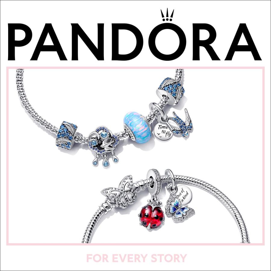 Pandora Curved Feather & Pavé Clip Charm - Image 6