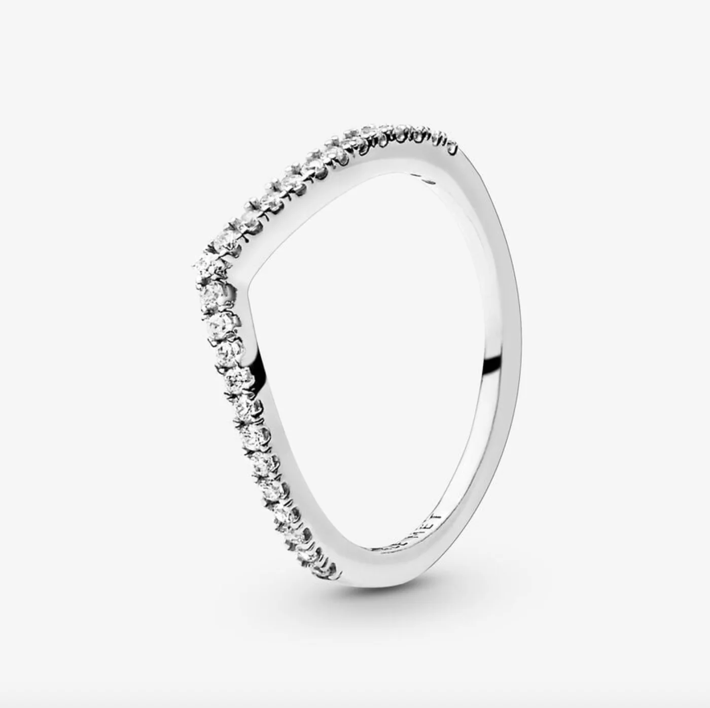 Pandora Sparkling Wishbone Ring