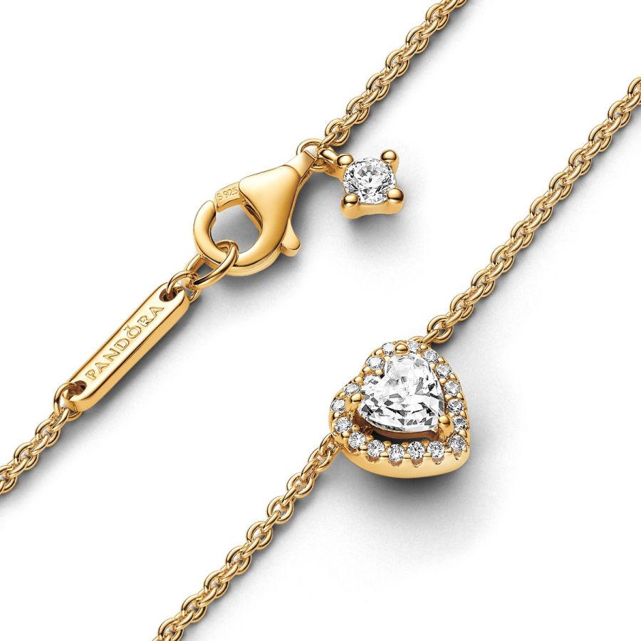 Pandora Sparkling Heart Collier Necklace - Image 5
