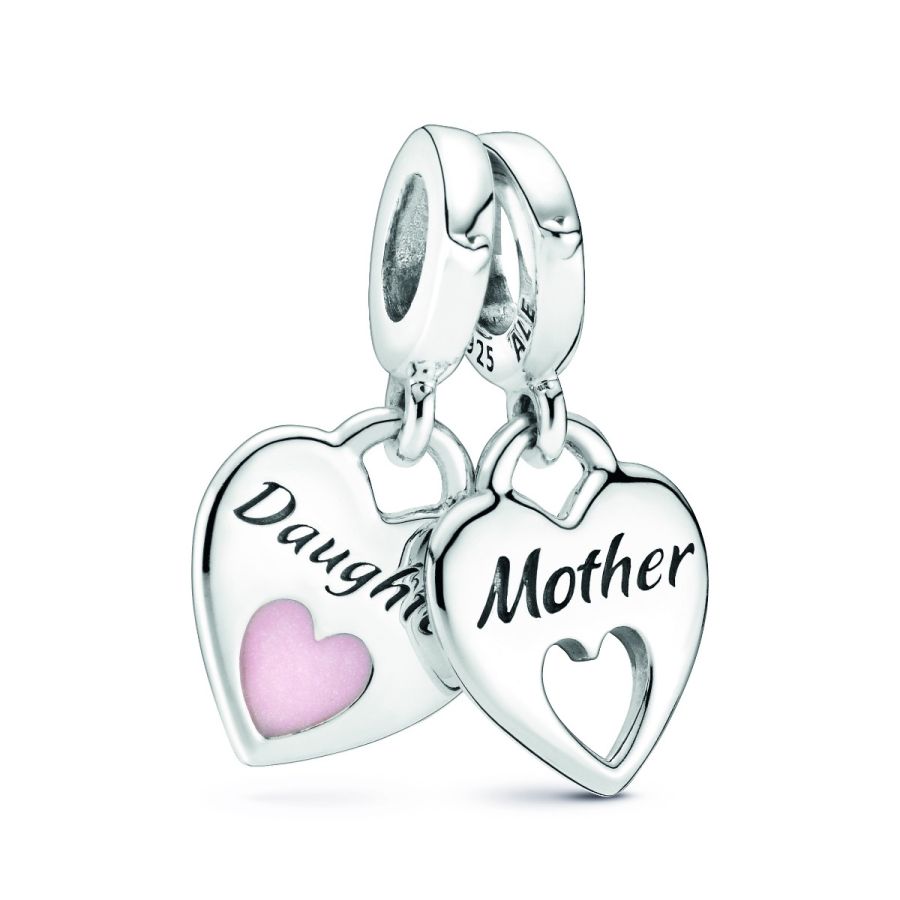 Pandora Double Heart Split Dangle Charm