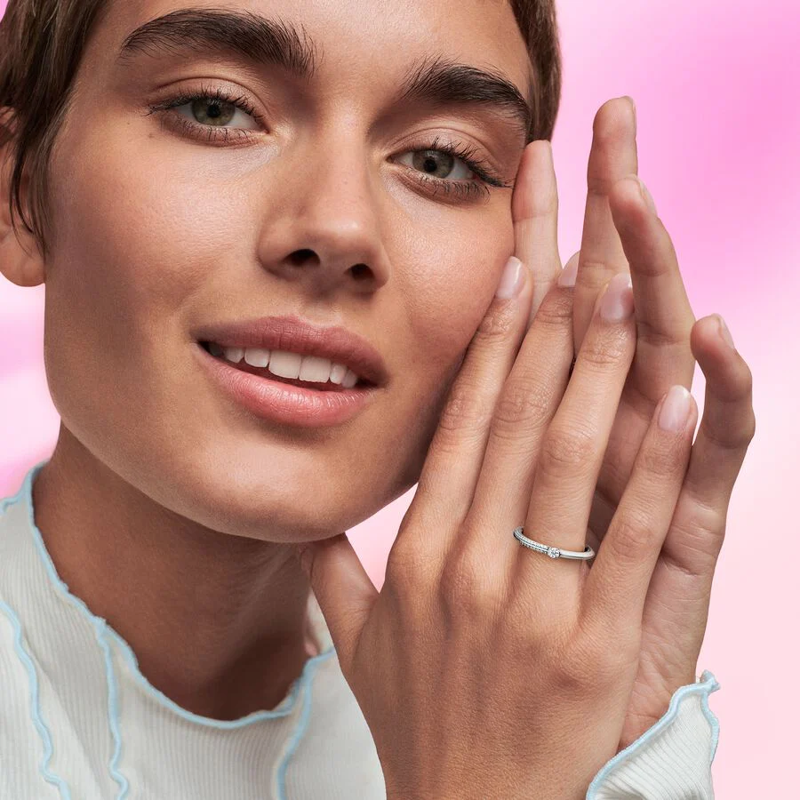 Pandora Pavé & White Dual Ring - Image 3