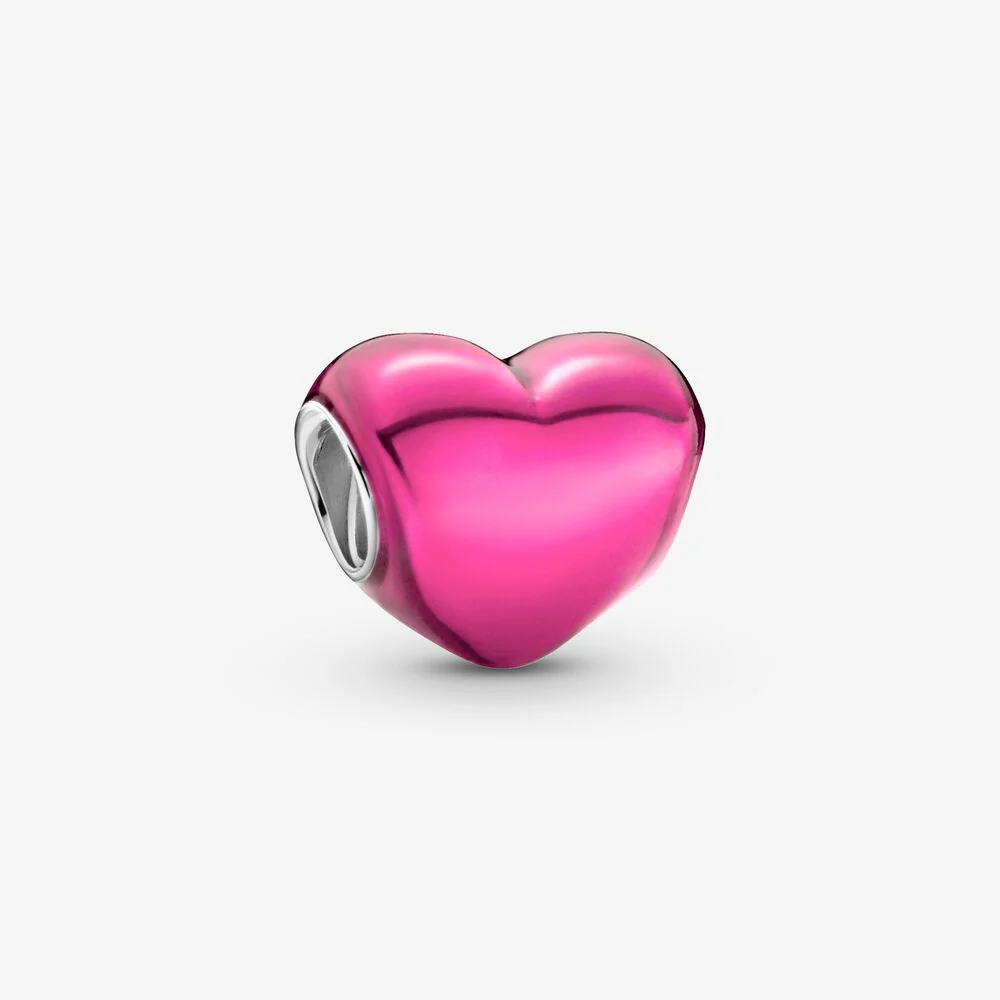 Pandora Metallic Pink Heart Charm