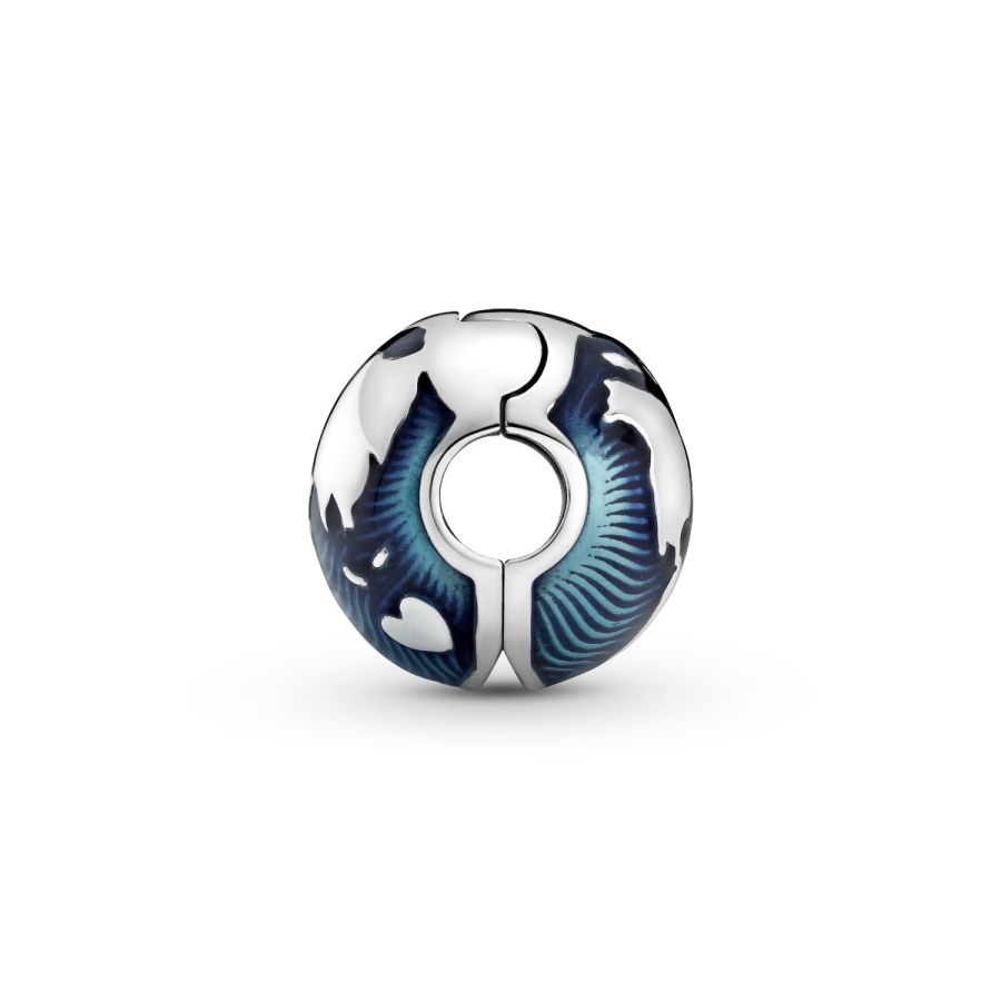 Pandora Blue Globe Clip Charm - Image 4