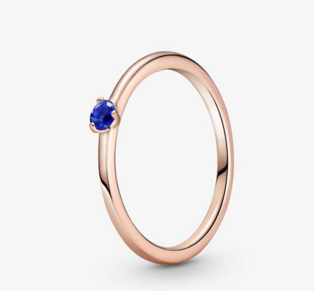 Pandora Rose Blue Solitaire CZ Ring