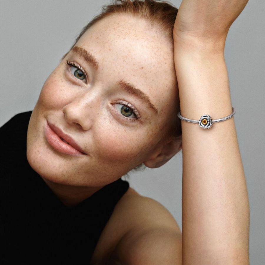 Pandora November Honey Eternity Circle Charm - Image 3