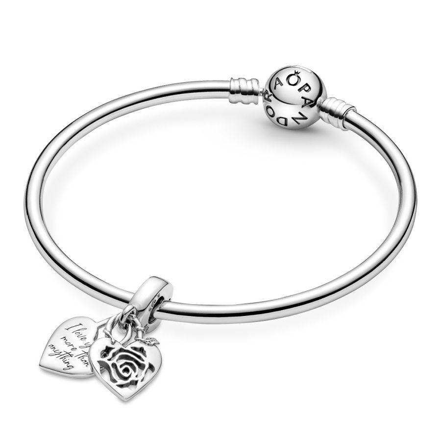 Pandora Rose Heart Padlock Dangle Charm - Image 7