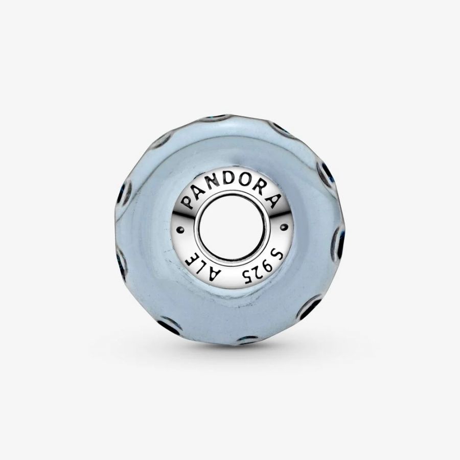 Pandora Wavy Dark Blue Murano Glass Ocean Charm - Image 3